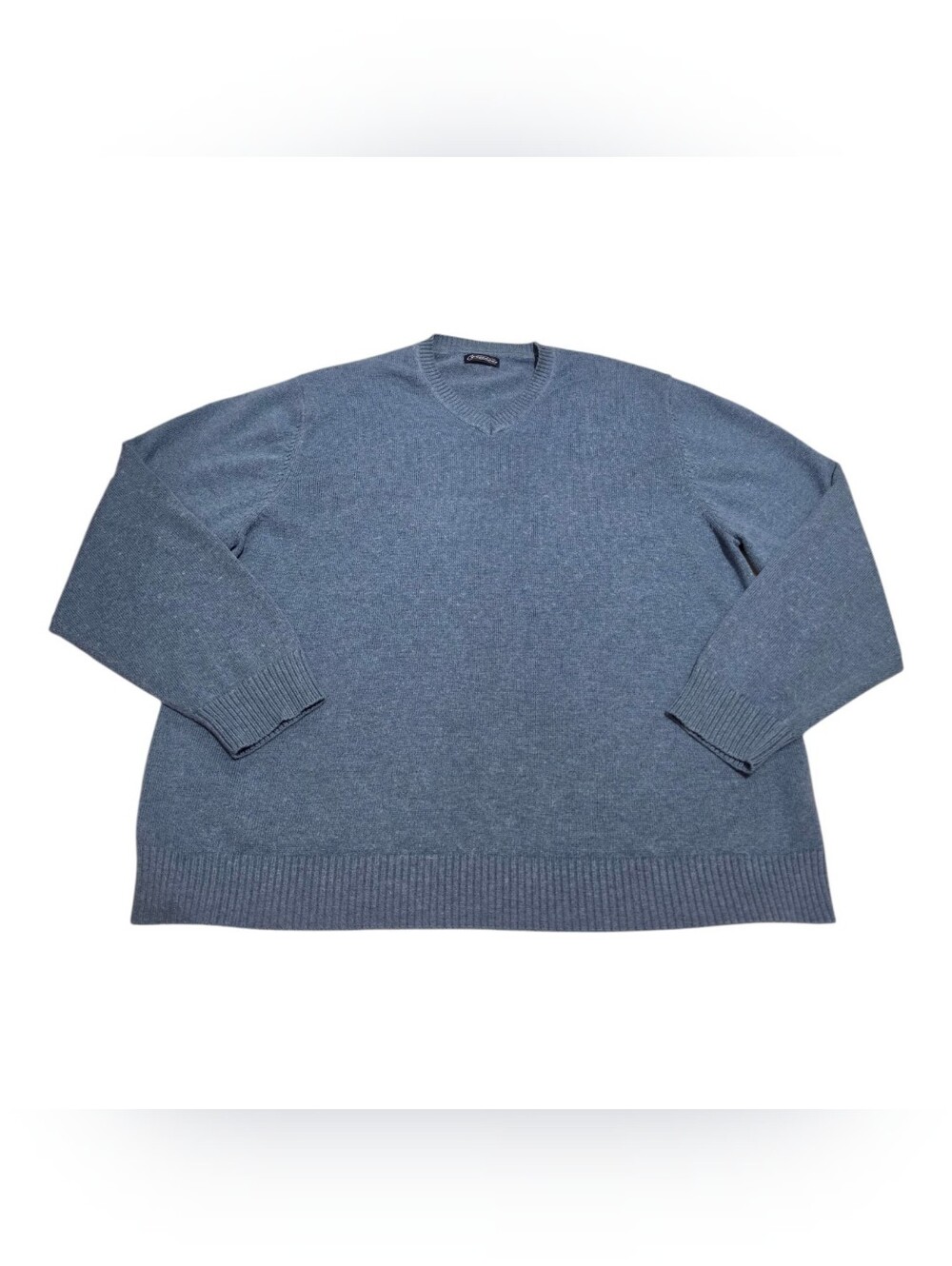 Vintage Consensus Cashmere Blend Men’s V-Neck Sweater Size Lg Blue